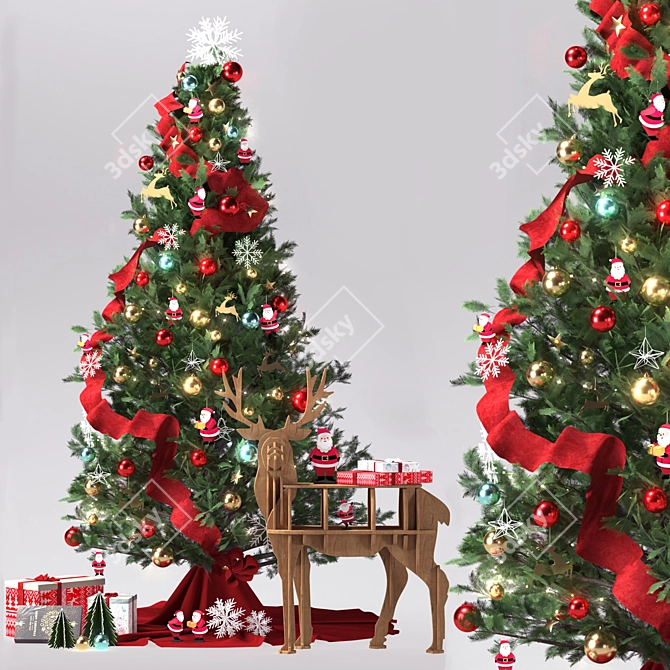 Festive Holiday Decor Set 3D model image 1