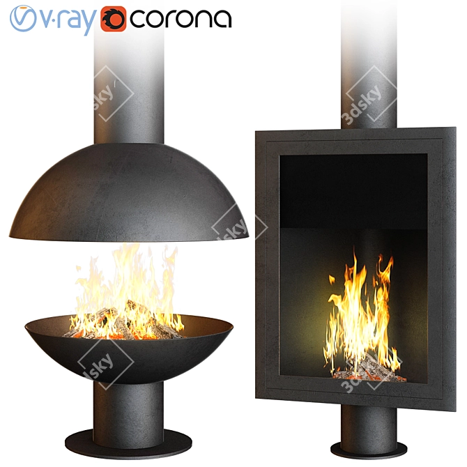 Focus Creation 3: The Ultimate Fireplace Set 3D model image 1