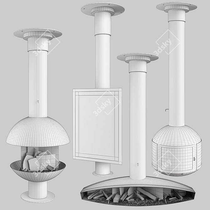 Focus Creation 3: The Ultimate Fireplace Set 3D model image 5