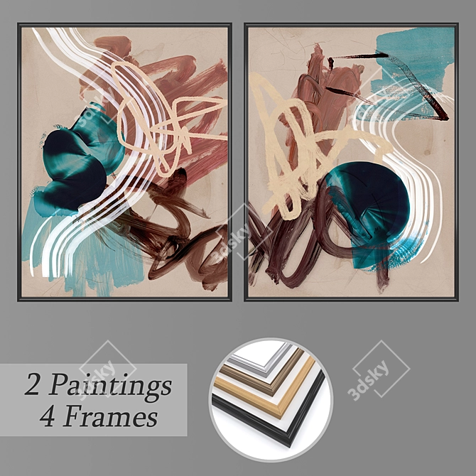 Assorted Wall Art Set No. 2933 3D model image 1