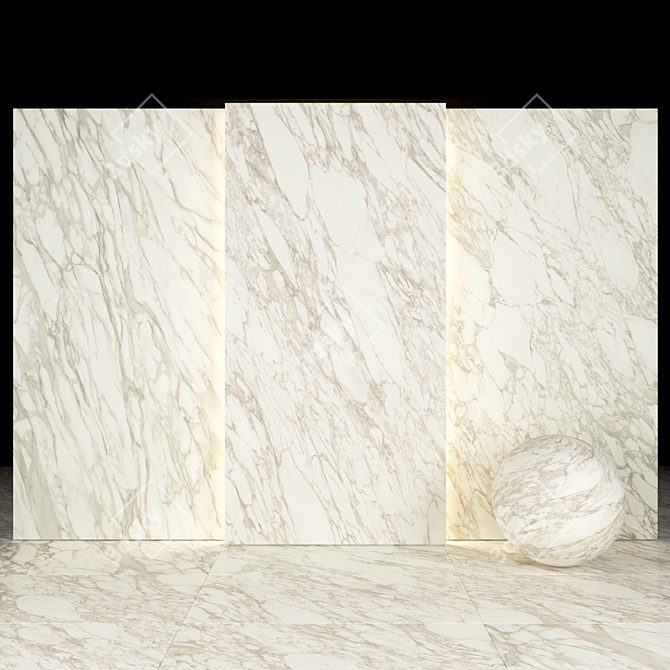 Elegant Royal Calacatta Slabs 3D model image 1