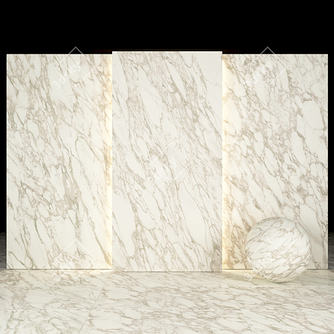 Elegant Royal Calacatta Slabs 3D model image 2