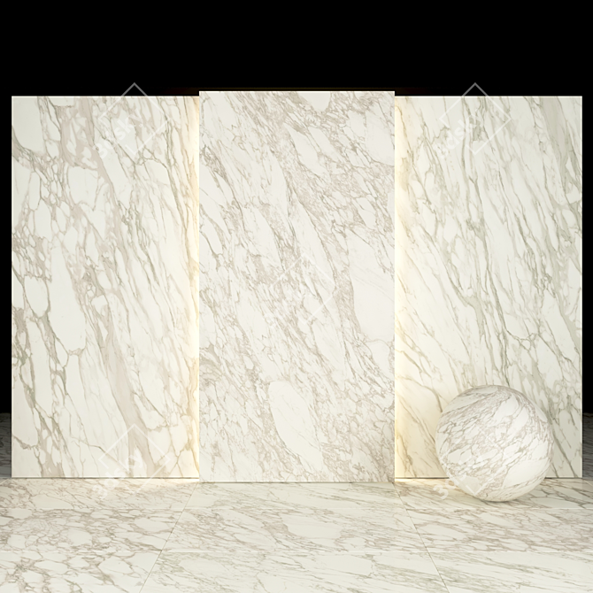 Elegant Royal Calacatta Slabs 3D model image 3