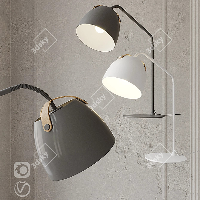 Scandinavian Style Oslo Table Lamp 3D model image 2