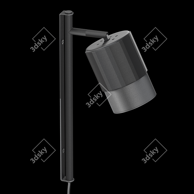 LED Cylinder Wall Light 3D model image 3