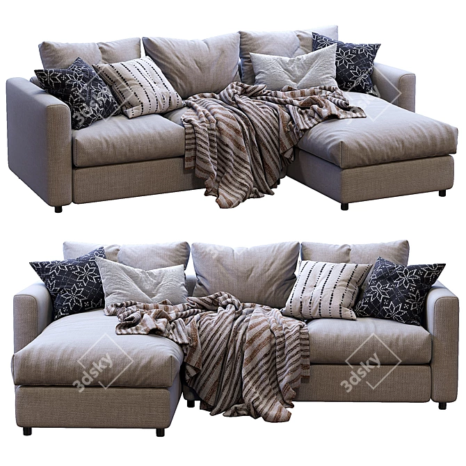 Stylish and Versatile Ikea Vimle Sofa 3D model image 1