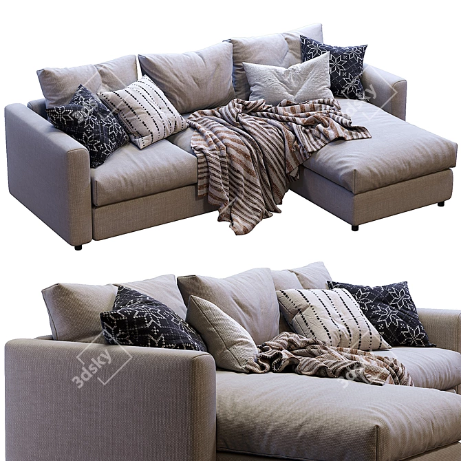 Stylish and Versatile Ikea Vimle Sofa 3D model image 3