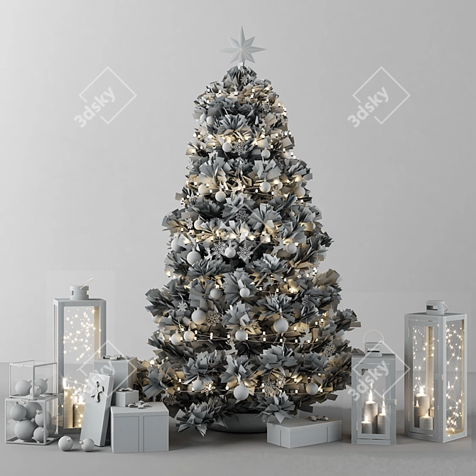 Festive Holiday Decor Set 3D model image 5