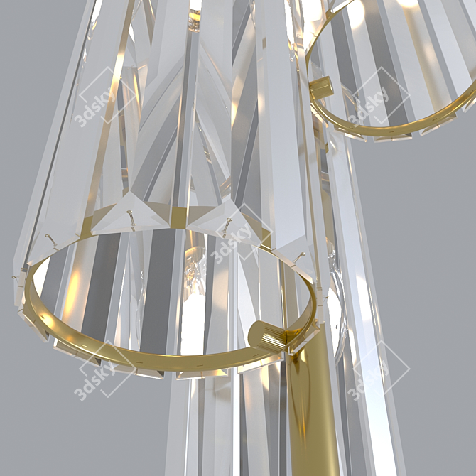 Elegant Reagan Triple Pendant 3D model image 6