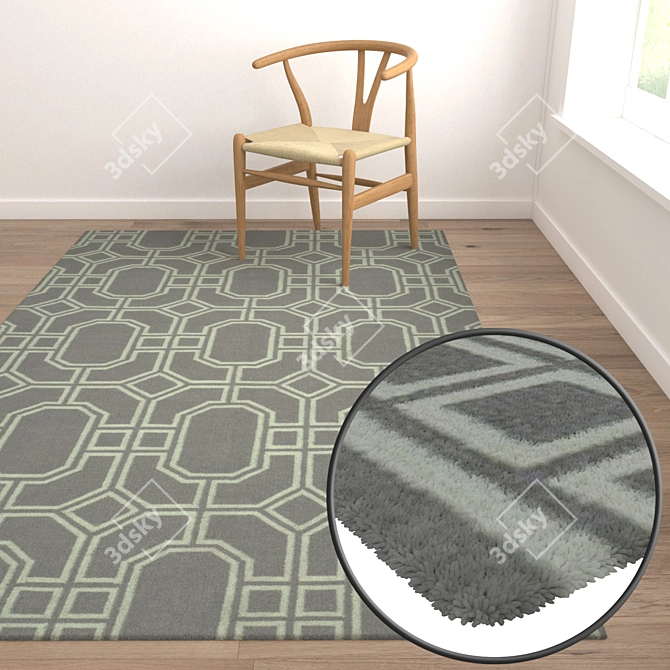 Luxury Carpet Set: High-Quality Textures 3D model image 5