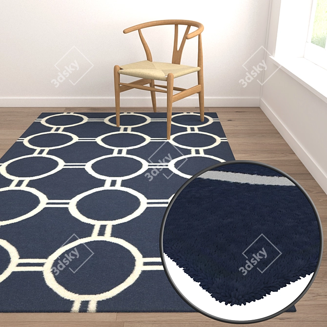 High-Quality Carpet Set: 3 Variants 3D model image 5