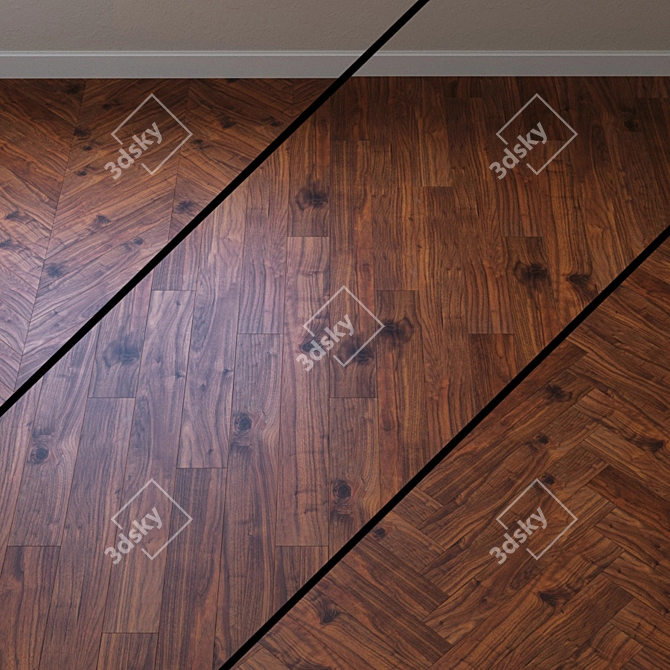 Luxury Oak Laminate Flooring 3D model image 1