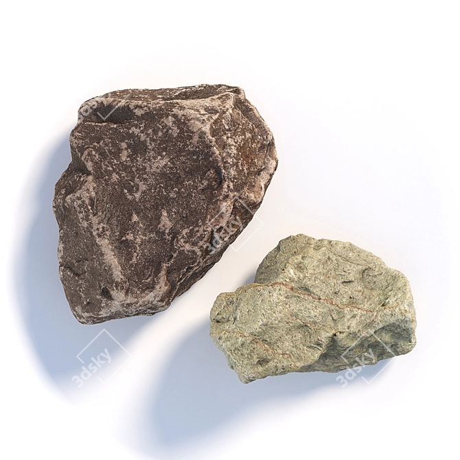 Landscape Stones Pack 3D model image 2