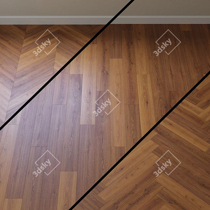 Aqua Oak Trilogy: Egger PRO Laminate 3D model image 1