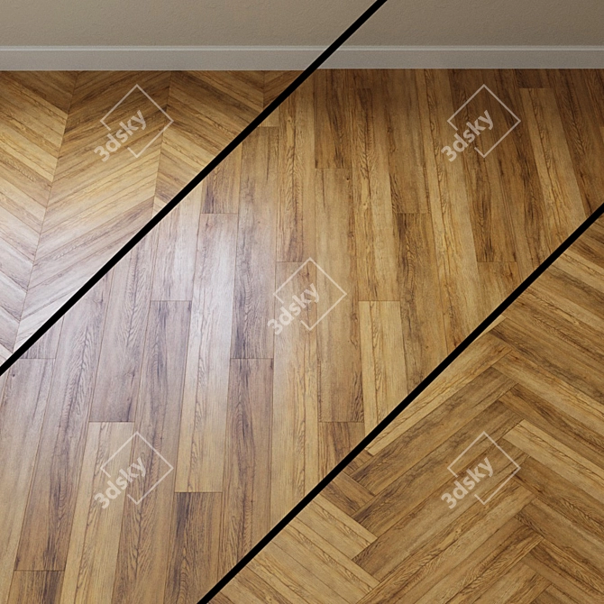 Country Oak Laminate Flooring 3D model image 1