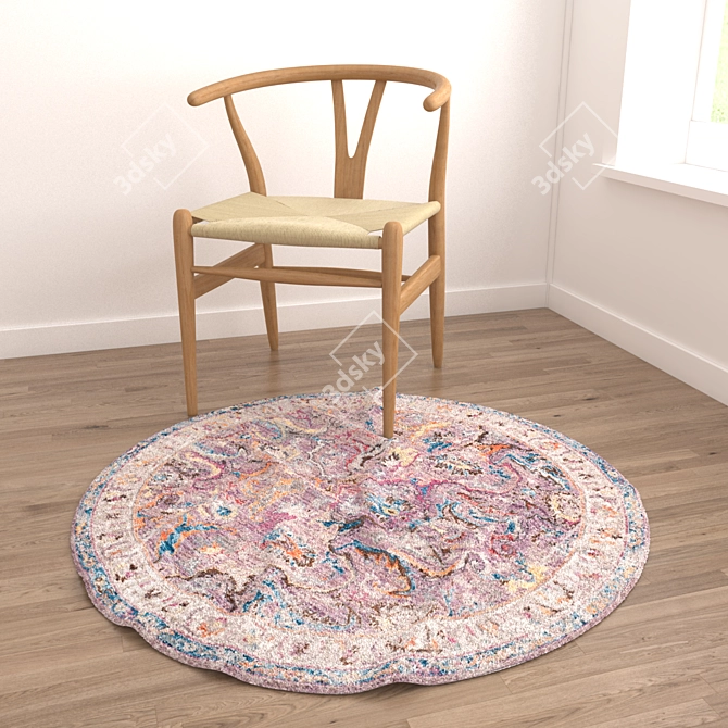 Versatile Round Carpet Set 3D model image 4