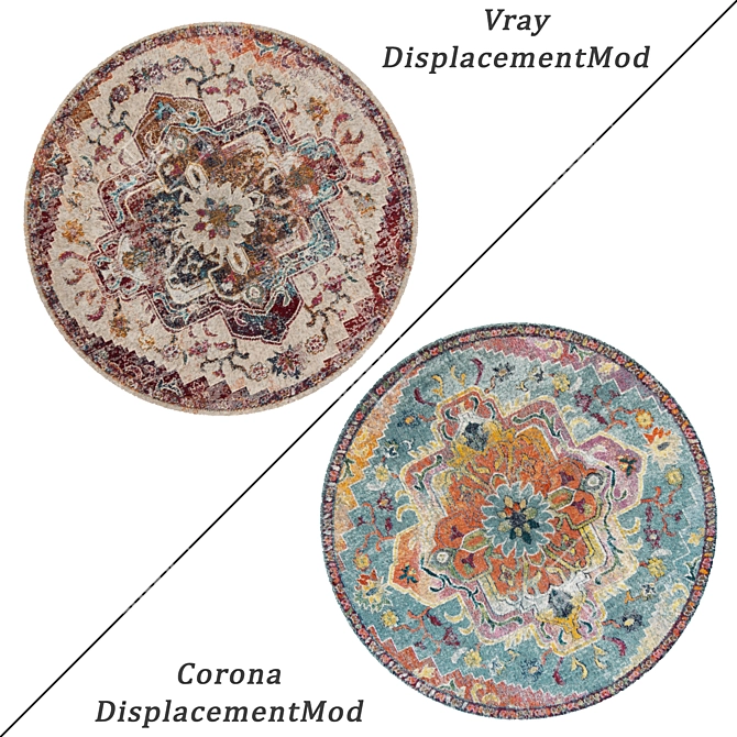 Round Carpets Set - Premium Quality Bundle 3D model image 2