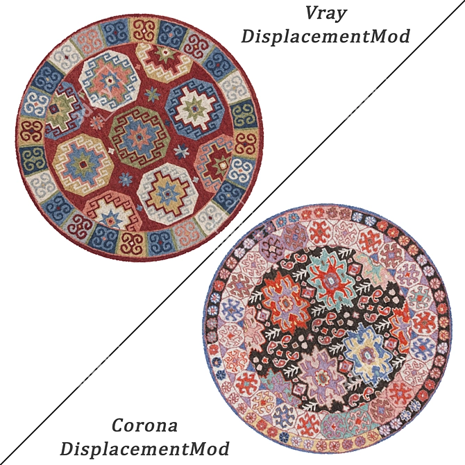 Round Carpet Set: Versatile and Detailed 3D model image 2