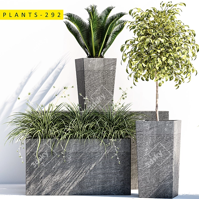 Outdoor Stones Collection: Plants 292 3D model image 1