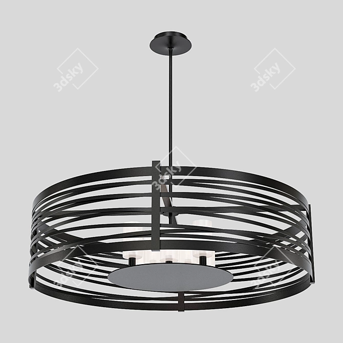 Tempest 8-Light Drum Chandelier 3D model image 2