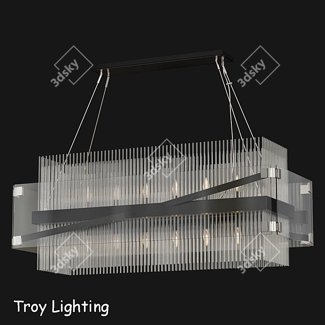 Troy Lighting Apollo Chandelier 3D model image 1