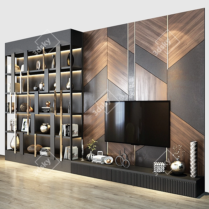 Sleek TV Shelf: Studia 54 Design 3D model image 1