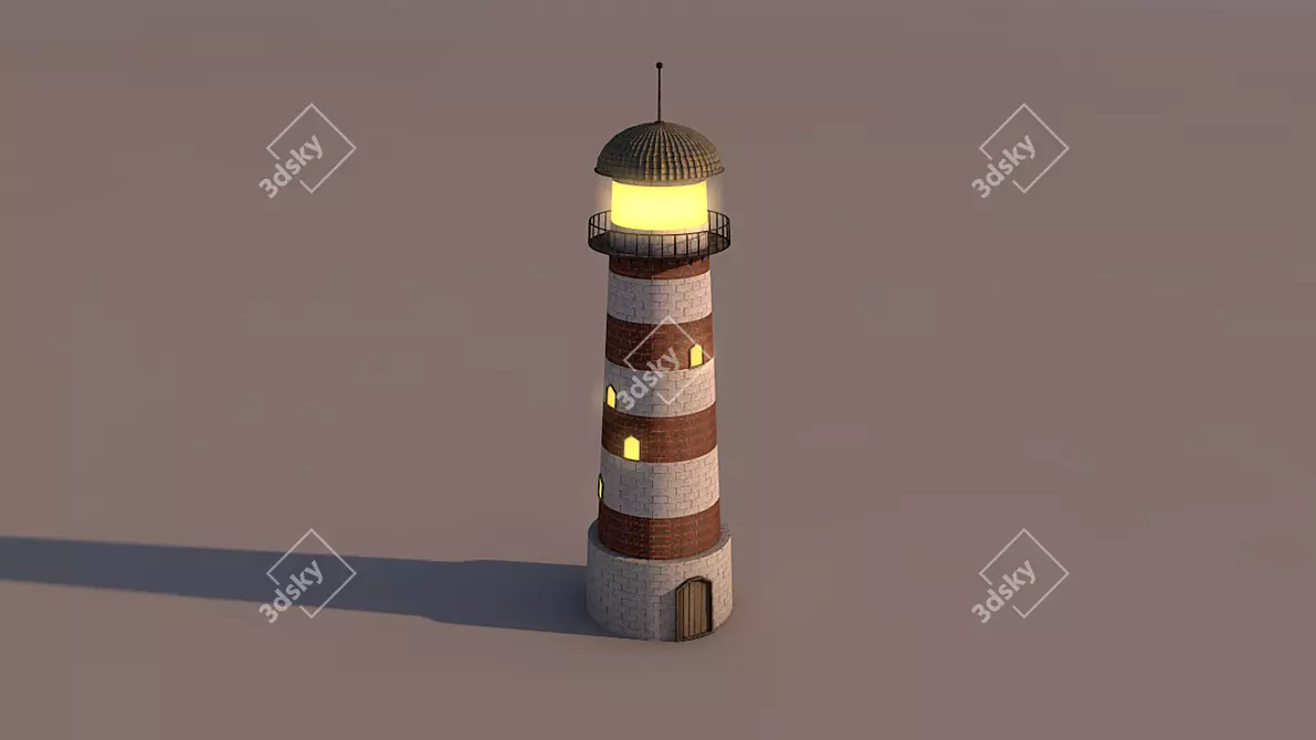 Guiding Light: The Perfect Lighthouse 3D model image 1