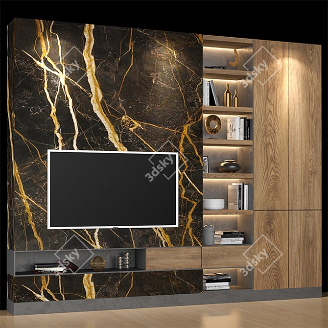 Modern TV Stand 024 | V-Ray 3D Model 3D model image 2