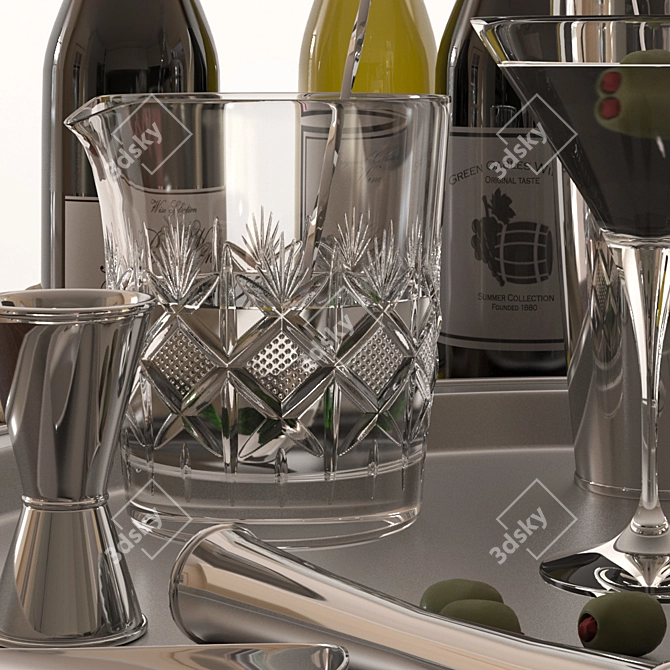 Mixology Essentials: Complete Bar Set 3D model image 3