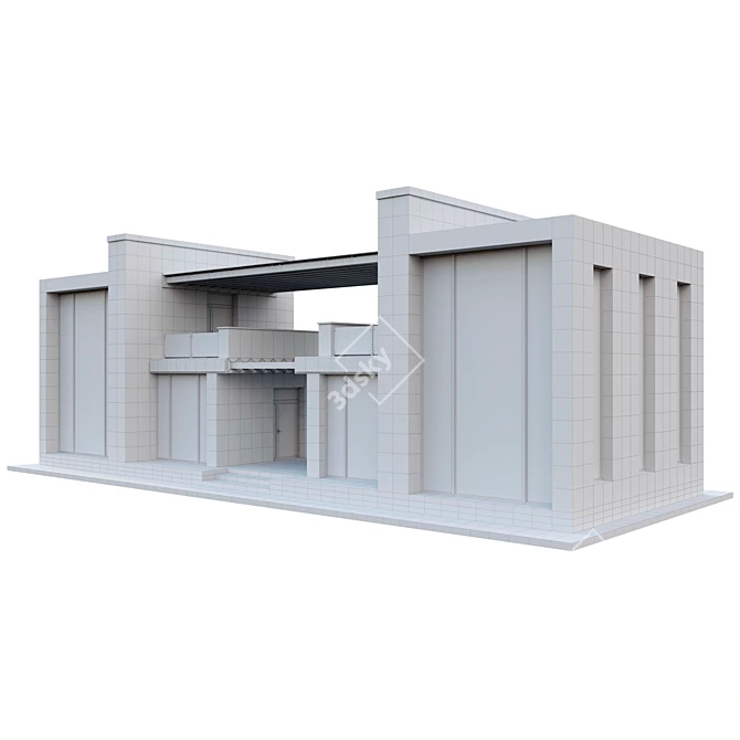 Modern Constructivist Style House 3D model image 4