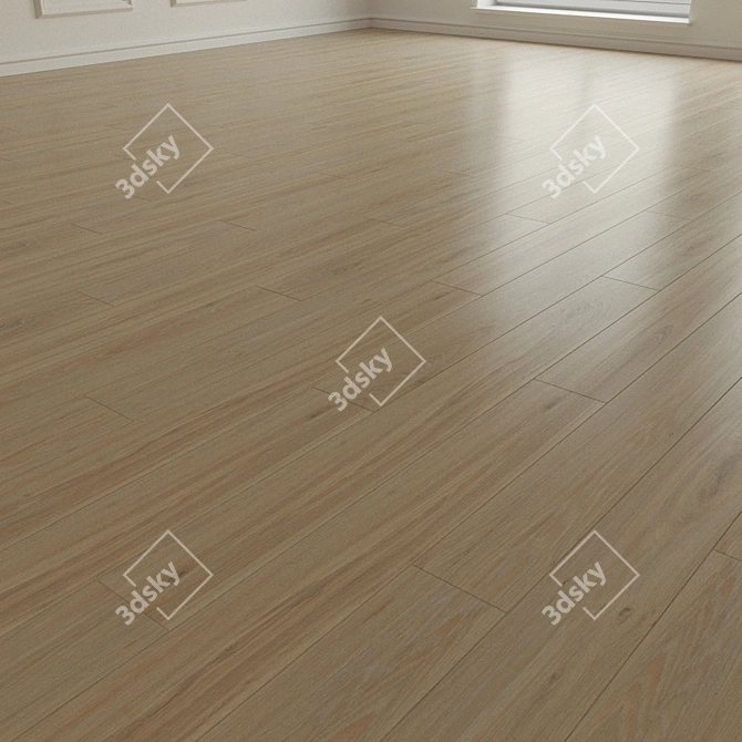 Stylish Laminate Flooring 3D model image 2