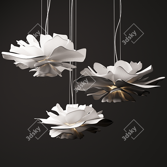 Juniper Love Blossom Chandelier 3D model image 2