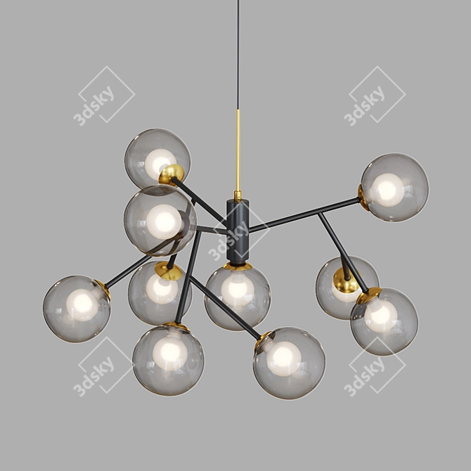 Pearl: Elegant Branch Chandelier 3D model image 4