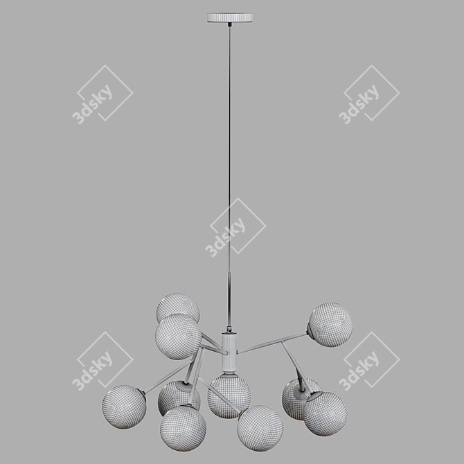 Pearl: Elegant Branch Chandelier 3D model image 6