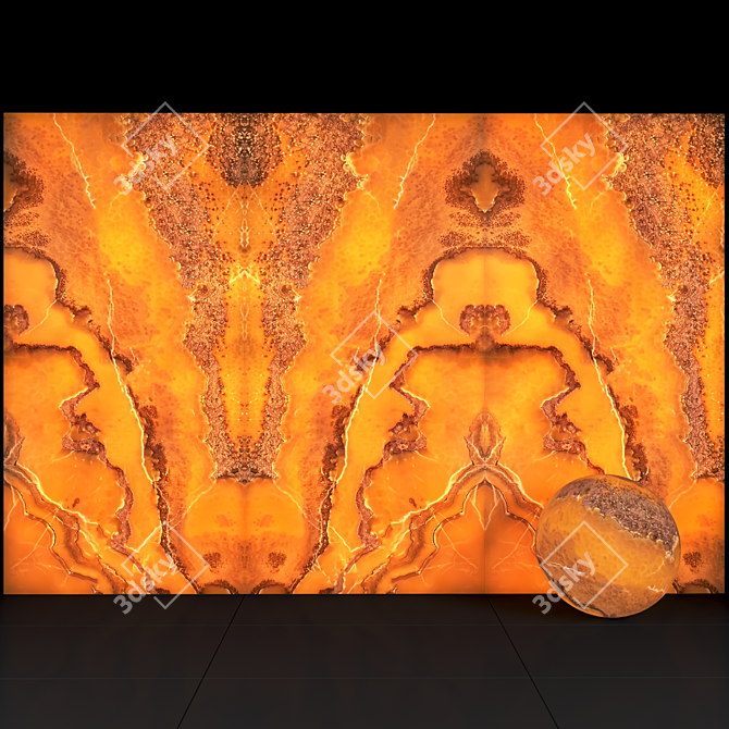 Luxurious Bookmatched Onyx Slabs 3D model image 1