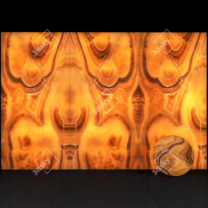 Luxurious Bookmatched Onyx Slabs 3D model image 3