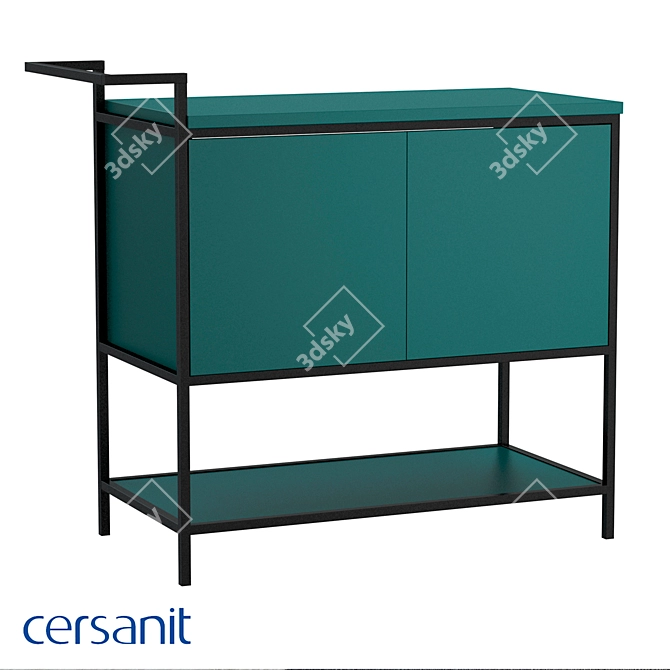 Title: Botanique 100 CREA 50 Green Sink Cabinet 3D model image 1