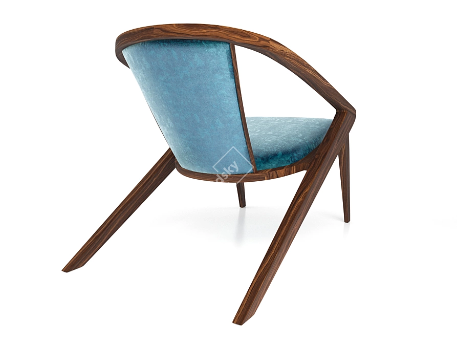 Title: Coastal Convergence Lounge Chair 3D model image 2