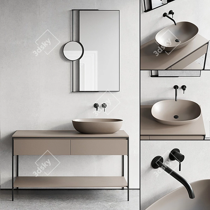 Nic Design Bridge Vanity Set 3D model image 1