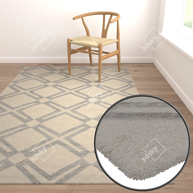 High-Quality Carpets Set 3D model image 5