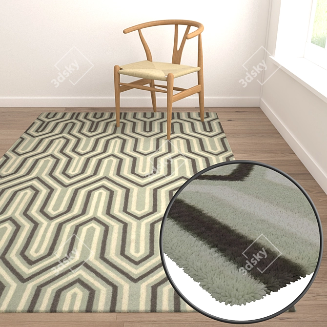 Luxury Carpet Set | High-Quality Textures 3D model image 5