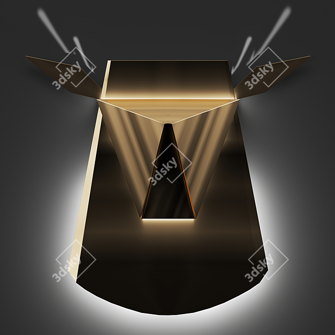 Elegant Deer Horn LED Wall Lamp 3D model image 1