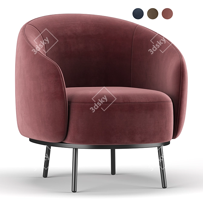 Sleek Comfort: Habitat Armchair 3D model image 1