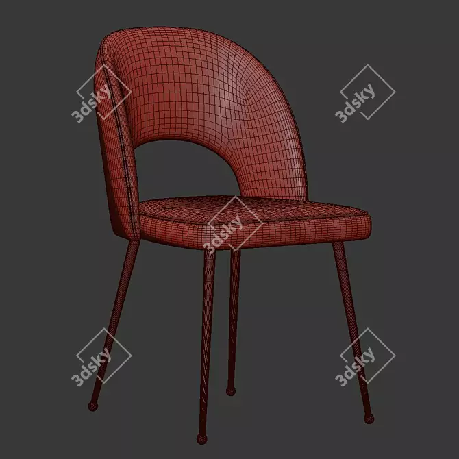 Elegant Swell Chair 3D model image 4