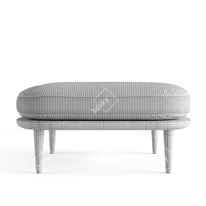 Modern Scandinavian Pouf Ottoman 3D model image 4