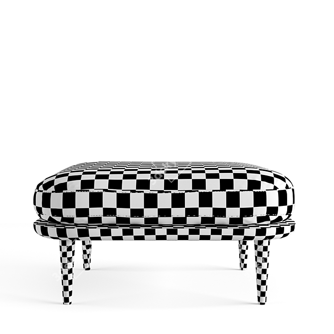 Modern Scandinavian Pouf Ottoman 3D model image 5