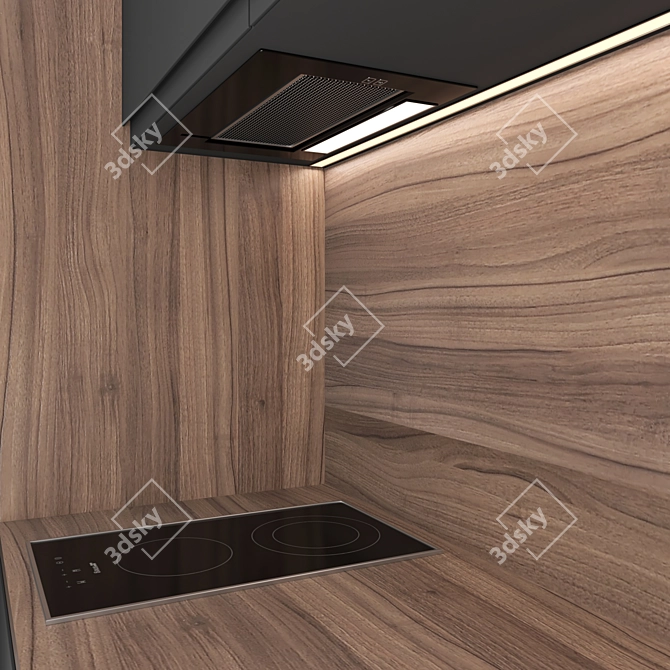 Modern Kitchen | Compact and Editable Design 3D model image 2