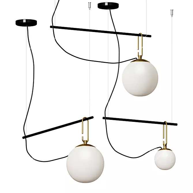 Elegant NH S Pendant Lamp 3D model image 3