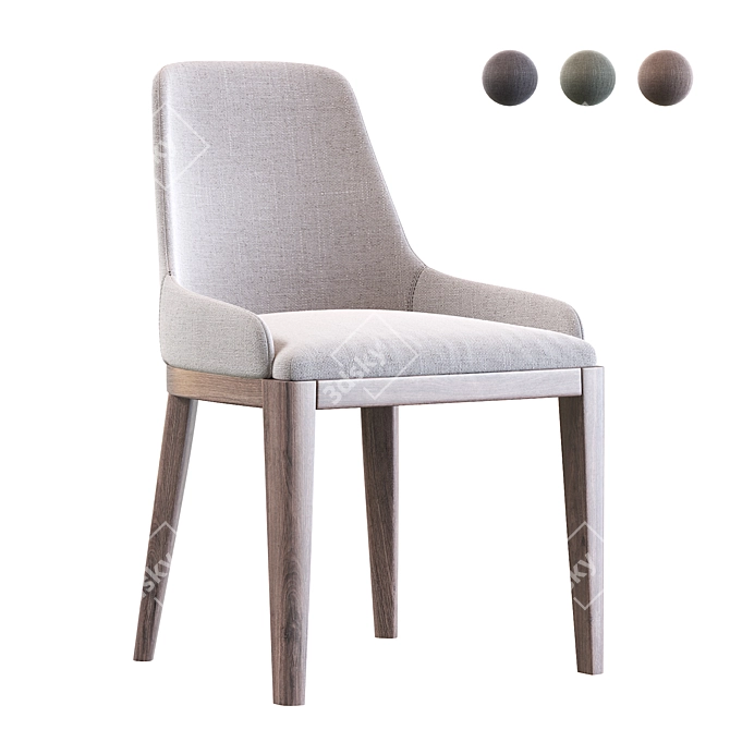 Sleek and Stylish Cleo Chair 3D model image 1
