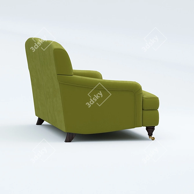 Classic Soft Curved Back Sofa 3D model image 3